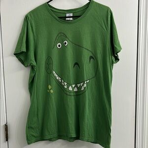 Port & Company Disney Pixar Green Dinosaur Graphic short sleeve T-Shirt- size XL